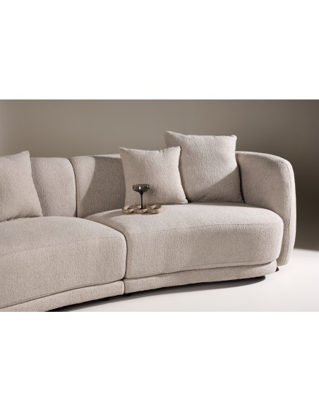 sofa modulsofa moduler moderne design stof beige boucle buet