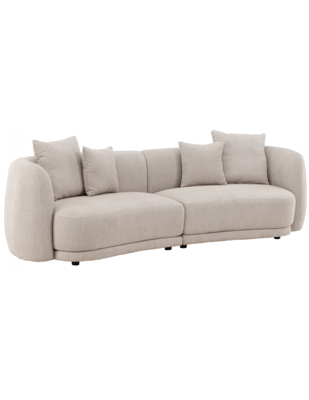 sofa modulsofa moduler moderne design stof beige boucle buet