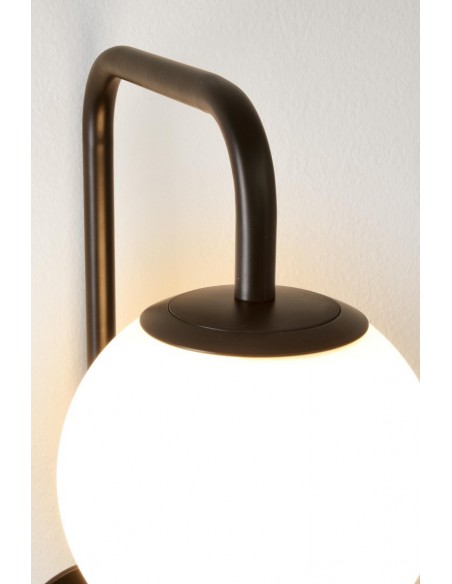 Væglampe sort hvid opalglas moderne design billig