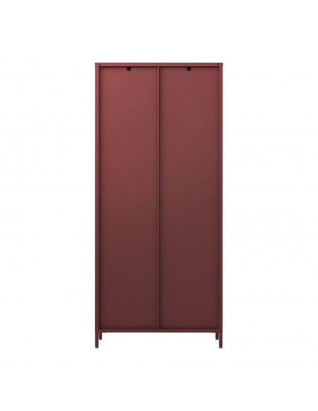 vitrineskab vitrine rød bordeaux metal skænk moderne design nordisk