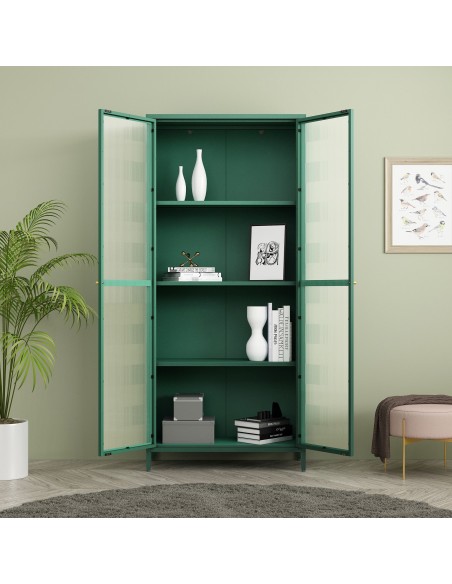 vitrineskab vitrine grøn metal skænk moderne design nordisk