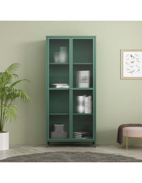vitrineskab vitrine grøn metal skænk moderne design nordisk