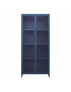 vitrineskab vitrine blå metal skænk moderne design nordisk 2