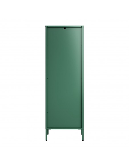 smalt lavt vitrineskab vitrine grøn metal skænk moderne design nordisk