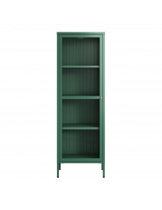 smalt lavt vitrineskab vitrine grøn metal skænk moderne design nordisk 2