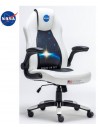 Nasa Gaming kontorstol i PU-læder H113 - 123 cm - Sort/Hvid