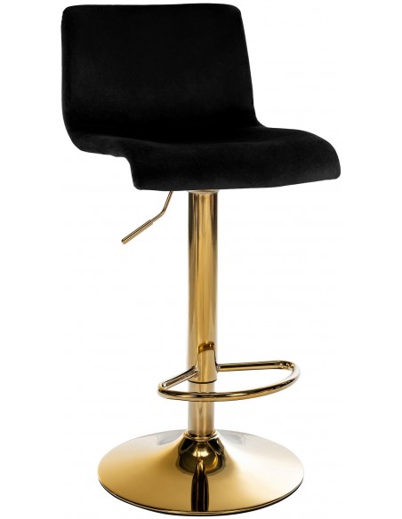 barstol stof guld sort velour billig moderne design køkken