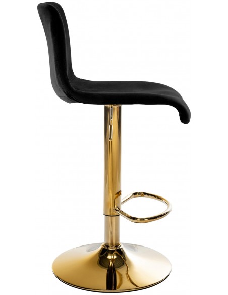 barstol stof guld sort velour billig moderne design køkken
