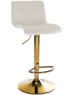 barstol stof guld beige velour billig moderne design køkken