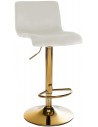 Barstol i metal og velour H83 - 104 cm - Guld/Creme