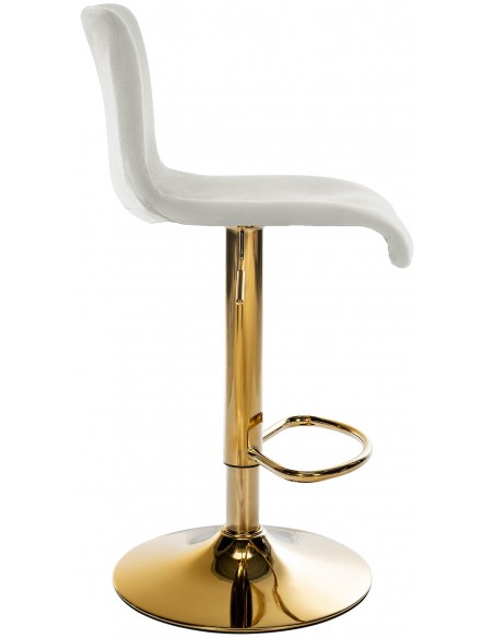 barstol stof guld beige velour billig moderne design køkken