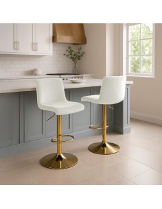 barstol stof guld beige velour billig moderne design køkken 2