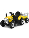 Traktor til børn 12V Elektrisk i metal og kunststof H52,5 x L136,5 x B50 cm - Gul