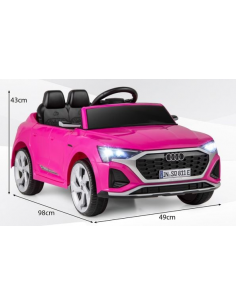 elbil bil elektrisk børn udendørs legetøj udeleg indendørs lyserød 2