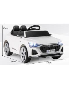 elbil bil elektrisk børn udendørs legetøj udeleg indendørs hvid 2