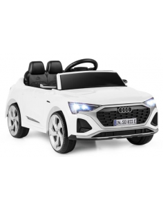 elbil bil elektrisk børn udendørs legetøj udeleg indendørs hvid