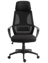 Kontorstol i kunststof og polyester H116 - 126 cm - Sort