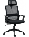 Kontorstol i kunststof og polyester H102 - 112 cm - Sort
