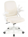Kontorstol i kunststof og polyester H92 - 100 cm - Hvid/Beige