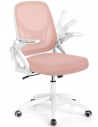 Kontorstol i kunststof og polyester H92 - 100 cm - Hvid/Rosa