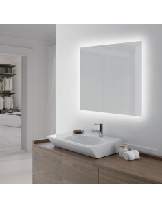 badeværelsesspejl vægspejl spejl lys belysning badeværelse vask håndvask led