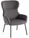 Lænestol i metal og polyester H103,5 cm - Sort/Grå