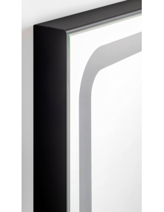 badeværelsesspejl vægspejl sort spejl lys belysning badeværelse vask håndvask led 2