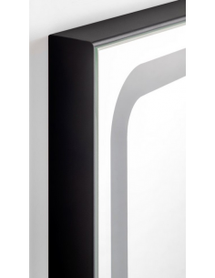 badeværelsesspejl vægspejl sort spejl lys belysning badeværelse vask håndvask led 2