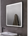 MIA-3 Badeværelsesspejl med lys 80 x 80 cm 3000 - 6000K - Mat sort