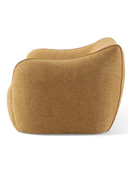 moderne lænestol stof gul stuemøbler design