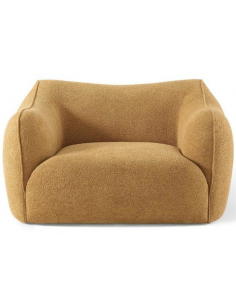 moderne lænestol stof gul stuemøbler design