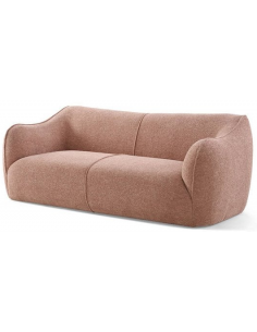 moderne sofa 2 3 personer rosa lyserød pink stof design 2