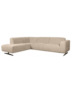 moderne sofa chaiselong venstre design grå sand stof 2