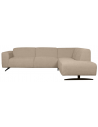Rodano højrevendt chaiselongsofa i metal og polyester 278 x 210 cm - Sort/Lergrå