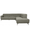 Bolzano højrevendt chaiselongsofa i metal og bouclé 270 x 227 cm - Sort/Grå