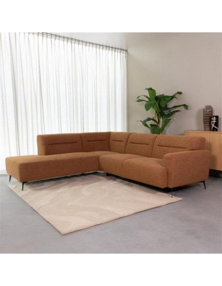 sofa moderne design chaiselong chaiselongsofa venstre stof boucle