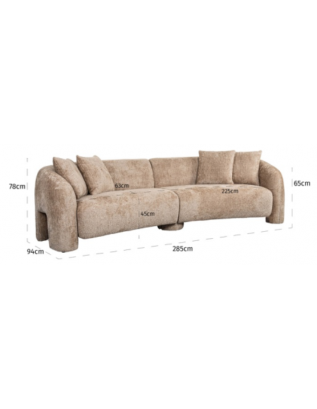 beige sofa moderne design designmøbler