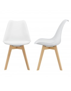 Spisebordsstol hvid nordisk skandinavisk design