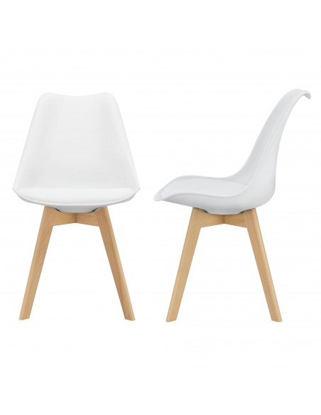 Spisebordsstol hvid nordisk skandinavisk design