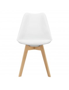 Spisebordsstol hvid nordisk skandinavisk design 2