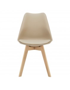 Spisebordsstol beige træ nordisk skandinavisk design 2