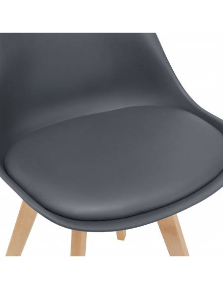 Spisebordsstol grå træ nordisk skandinavisk design