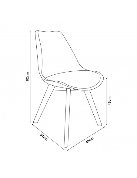 Spisebordsstol blå træ nordisk skandinavisk design