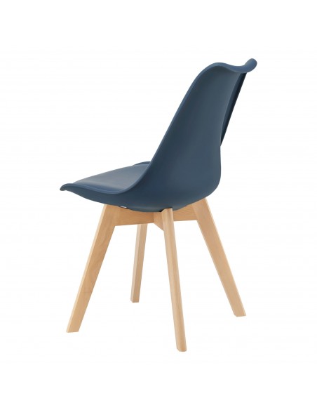 Spisebordsstol blå træ nordisk skandinavisk design