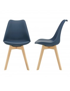 Spisebordsstol blå træ nordisk skandinavisk design