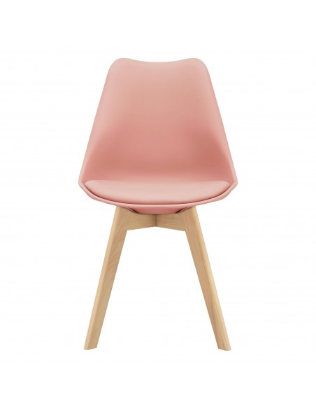 Spisebordsstol rosa pink lyserød træ nordisk skandinavisk design
