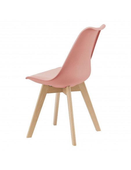Spisebordsstol rosa pink lyserød træ nordisk skandinavisk design