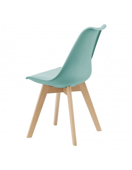 Spisebordsstol grøn mint træ nordisk skandinavisk design