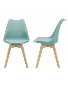 Spisebordsstol grøn mint træ nordisk skandinavisk design