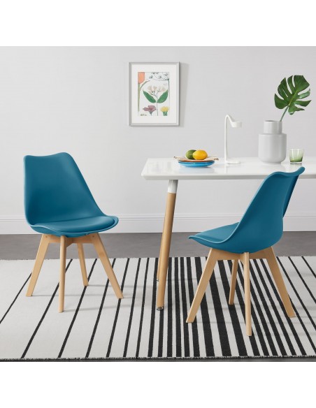 Spisebordsstol turkis træ nordisk skandinavisk design